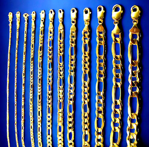 14k yellow gold - gold, figaro