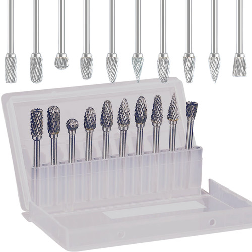 10pcs carbide rotary tip - 1/8",