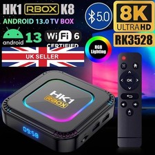 64GB+4GB Android 13 TV Box Quad Core HD 8K HDMI WIFI Smart Media Player UK