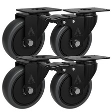 Industrial Strength Heavy Duty 100mm Rubber Swivel Castor Wheels – 700KG Trolley