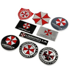 3D Aluminum Car Umbrella Corporation Badge Body Trunk Decoration Sticker Decals