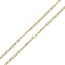 18 Carat Yellow Gold Vermeil 5mm Byzantine Chain Bracelet, 7.5''