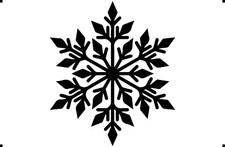 Snowflake single mylar stencil, 190 micron reusuable flexible stencil