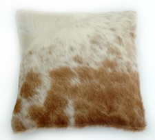 Luxury Cowhide Cushion Cover, Unique Patchwork Design for Home Décor