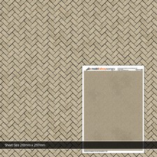 5 x SHEETS BUFF HERRINGBONE