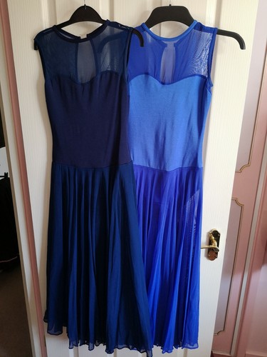 Pair dance costumes blue - dance,