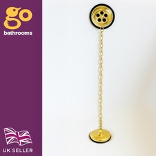 Gold Bath Waste Plug & Chain