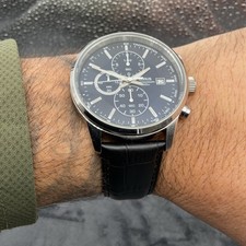 LORUS MENS CHRONOGRAPH 50m WATCH VD57-X088 WITH NEW STRAP AND SWISS BATTERY.