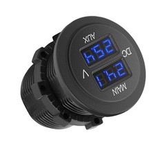 12V 24V AUX LED Dual Voltmeter