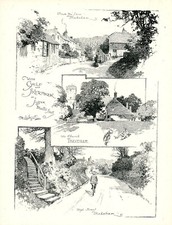 THAKEHAM, SUSSEX. A Print by Frank Patterson, 1948. North of Worthing