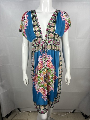 Bohocotol blue paisley kaftan - paisley,