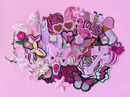Pink patches iron 58 - iron,