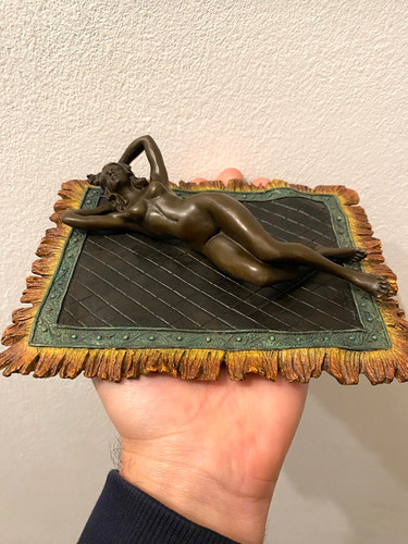 Colored bronze sculpture
