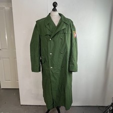Vintage German Polizei Police Trench Coat Overcoat Uniform Long with Liner EU 54