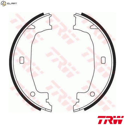 Brake shoe set parking - brake,