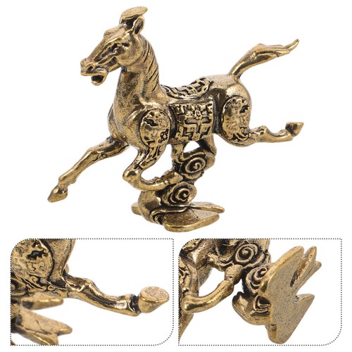 Mini brass horse - brass,