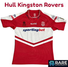 HULL KINGSTON ROVERS  2010 RUGBY LEAGUE HOME SHIRT SIZE MEDIUM ADULT (MINT)
