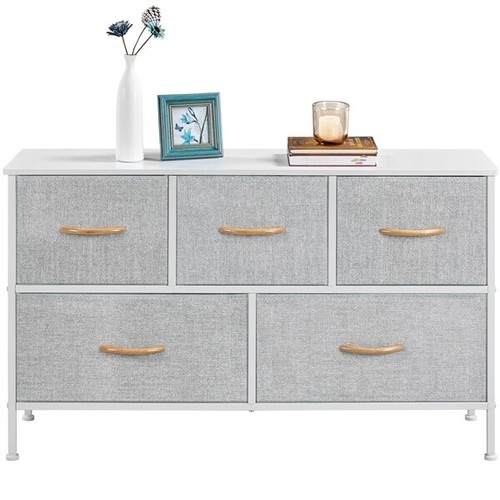 Drawer storage dresser wide - 5-drawer,