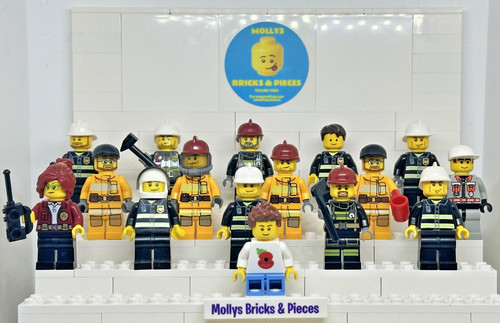 Lego fireman fire mini figures - fireman,