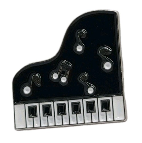 Grand piano enamel pin - enamel, –