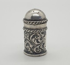 Antique Sterling Silver Pepper Pot Pepperette by G W Harvey & Co C1900