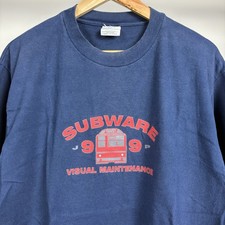 Vintage 1999 Subware T-shirt Stash Graffiti Streetwear Size Large Futura