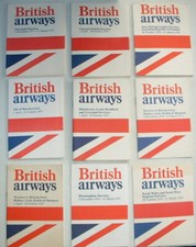 1970s / 1980s BRITISH AIRWAYS pocket AIRLINE TIMETABLES - VISCOUNT TRIDENT etc