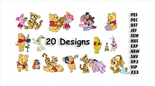 Pooh machine embroidery - pooh,