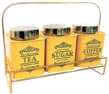 SET OF 3 TEA COFFEE SUGAR
