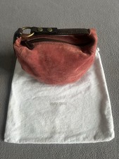 Miu Miu Women’s Rare Vintage Pink Suede & Leather Handbag | Made In Italy