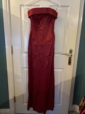 Beautiful Red Satin Morgan Gown Prom Posh Event Dress Size 10