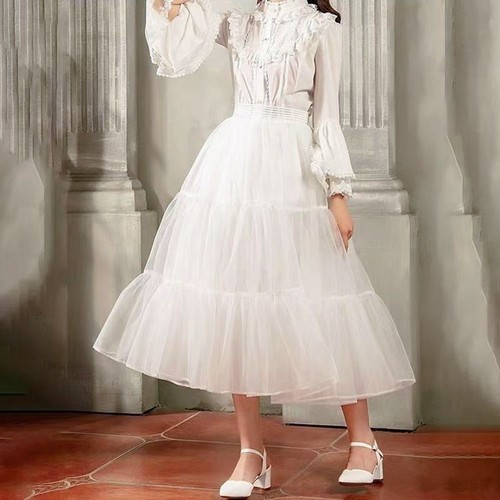 White petticoat lolita ball - petticoat,