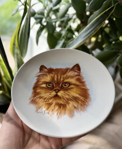 Cat plate from poole - plate,