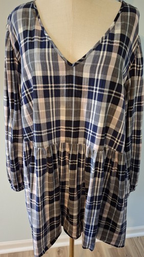 Womens lane bryant blue plaid - lane,