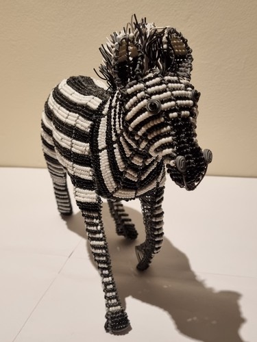 African beaded zebra christmas - zebra,