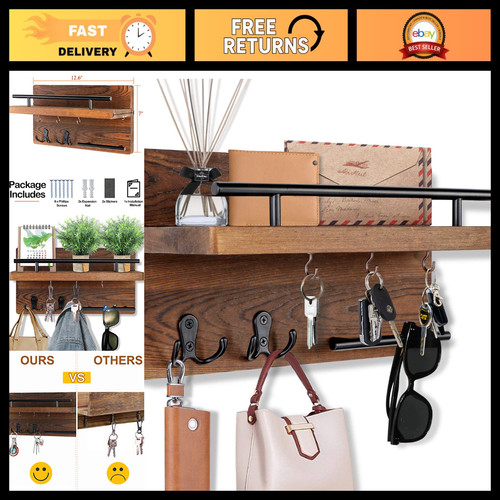 Rustic wall mounted key holder - wall-mounted,