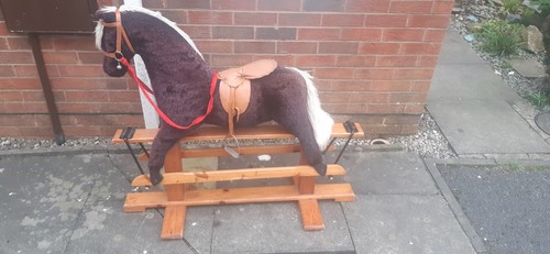 Rocking horse wooden - with, some