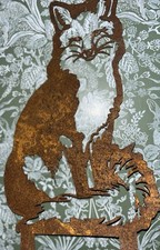 Rusty Garden Fox Decoration