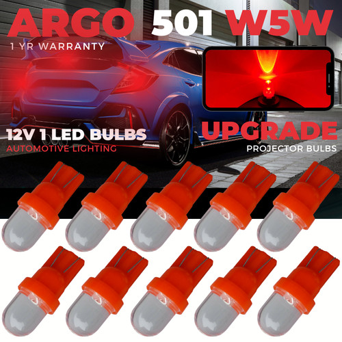 501 led red - bulbs, 158