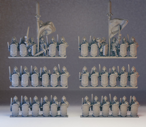 White tree swordsmen 10mm - white,