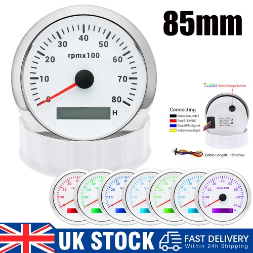 85mm boat lcd tachometer - 85mm, gauge
