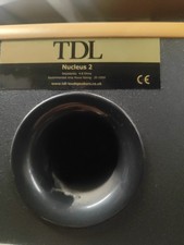 TDL Nucleus 2 Bi-Wire 2-Way Stereo Bookshelf Speakers 20-100w 4-8 Ohm w/ Grills