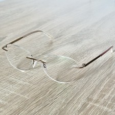 Specsavers Ultralight LITE 313 Titanium Bronze Rimless Eyeglasses Frames RRP£170