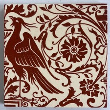 MAW & CO TILE DEPICTING A BIRD