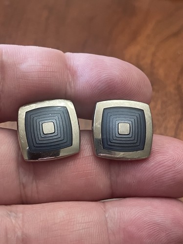 Duchamp enamel cufflinks - duchamp,