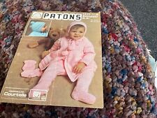 Vtg Patons 1410 Fairytale DK Baby Knitting Pattern. Coat Leggings Bonnet 18-20”