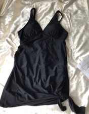 Avon Body Illusion 3 in 1 Swimsuit 14/16 Black New Unused Slimming Wear 3 Ways