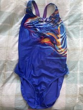 Women’s Speedo Swimsuit - PLACM DIG PWRBCK - Size 12 - Worn Once - Blue 