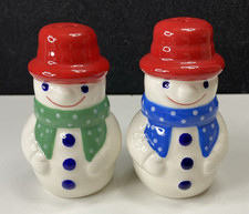 CATH KIDSTON Christmas Snowmen Snowman Salt and Pepper Set Unused 9cm Tall