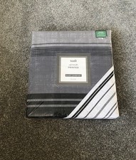 Dunelm ELLIS Duvet Cover Set - Grey Black Stripe - KING Size 230 X 220 Cm